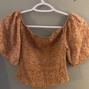 Yellow off the shoulder top